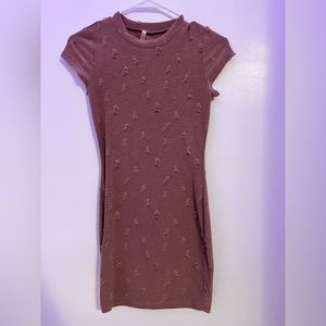 pink short sleeve scuff dress